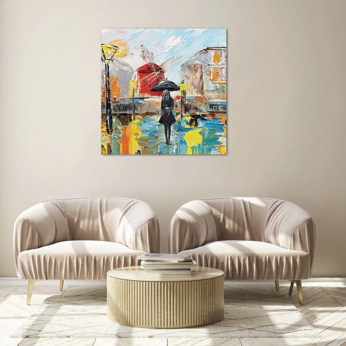 Impression sur verre - Image sur verre - Légende parisienne - 30x30 cm