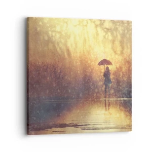 Impression sur toile - Image sur toile - Je sens que quelqu'un me regarde - 30x30 cm