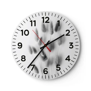 Horloge murale - Pendule murale - Son herbe duveteuse - 30x30 cm