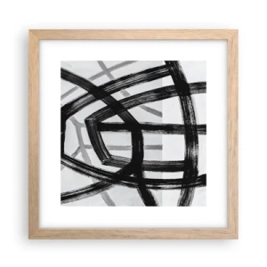 Affiche dans un chêne clair - Poster - Profondeur du bâtiment - 30x30 cm