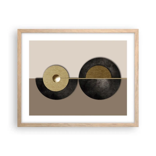 Affiche dans un chêne clair - Poster - Variations autour du cercle - 50x40 cm