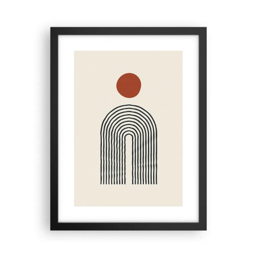Affiche dans un cadre noir - Poster - Le magnétisme des formes et des couleurs - 30x40 cm