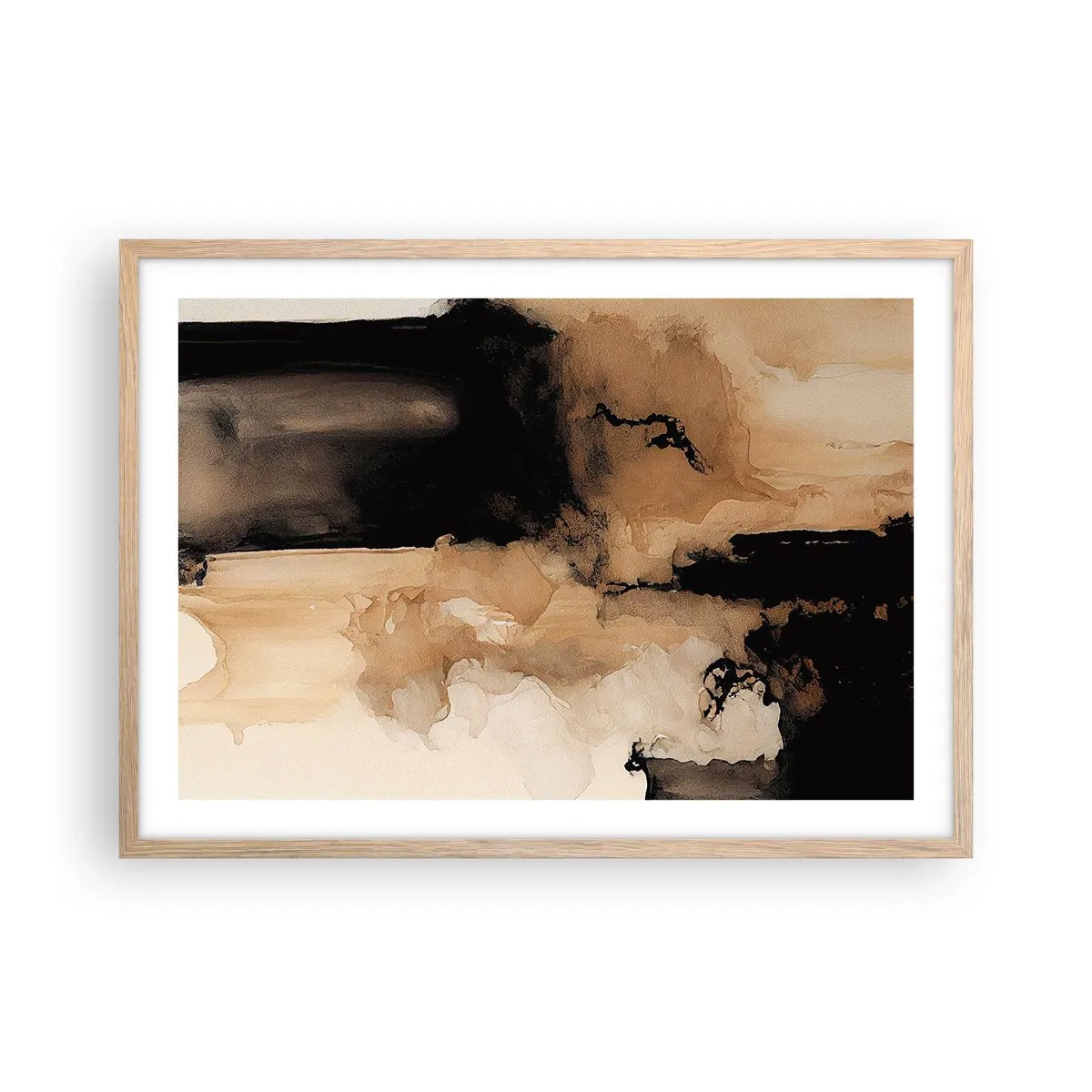 Affiche dans un chêne clair - Poster - Une abstraction intrigante - 70x50 cm