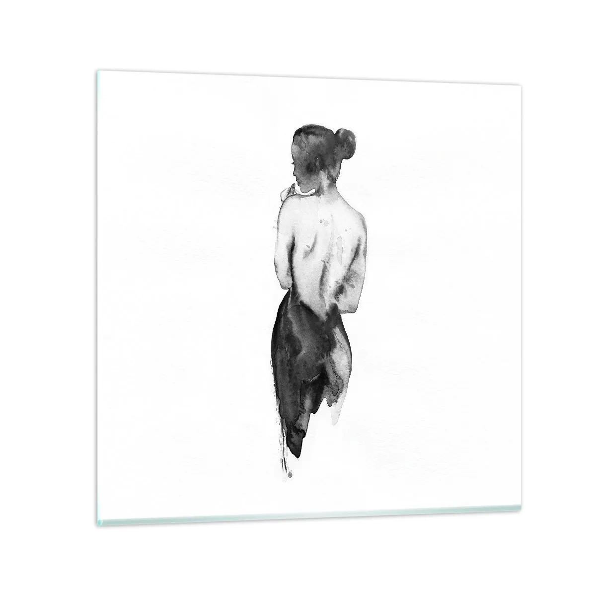 Impression sur verre - Image sur verre - Auprès d'elle, le monde disparaît - 30x30 cm