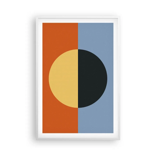 Affiche dans un cadre blanc - Poster - Composition de chaleur et de fraîcheur - 61x91 cm