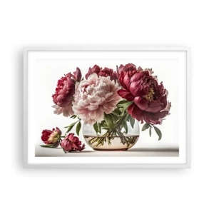 Affiche dans un cadre blanc - Poster - En pleine floraison de beauté - 70x50 cm