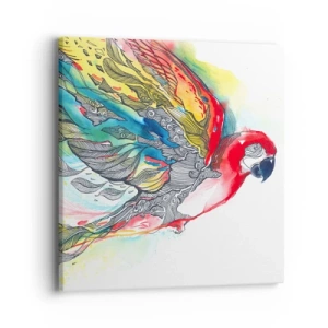 Impression sur toile - Image sur toile - Vivez haut en couleurs - 40x40 cm