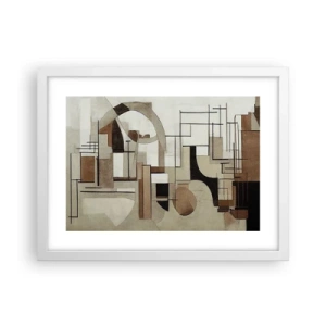 Affiche dans un cadre blanc - Poster - Paysage urbain 2.0 - 40x30 cm