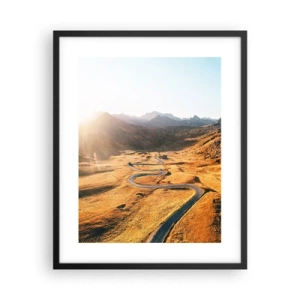 Affiche dans un cadre noir - Poster - Dans une vallée dorée - 40x50 cm