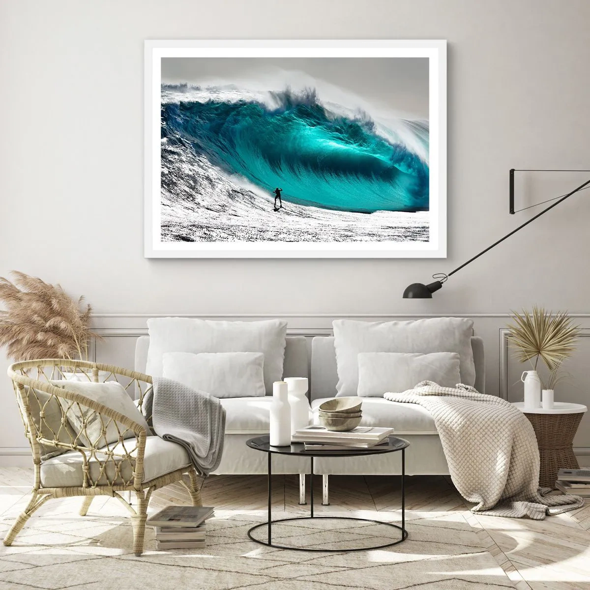 Affiche dans un cadre blanc - Poster - Challenge accepté - 50x40 cm