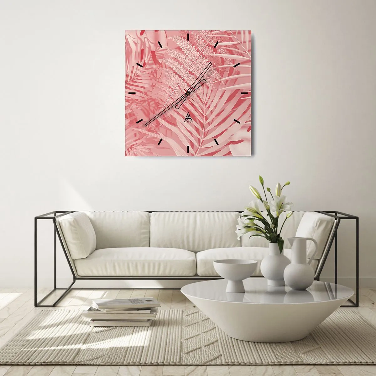 Horloge murale - Pendule murale - Concept de rose - 40x40 cm