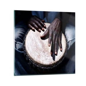 Impression sur verre - Image sur verre - Vis à son rythme - 30x30 cm