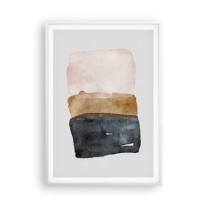 Affiche dans un cadre blanc - Poster - Composition de couleurs de la terre - 70x100 cm