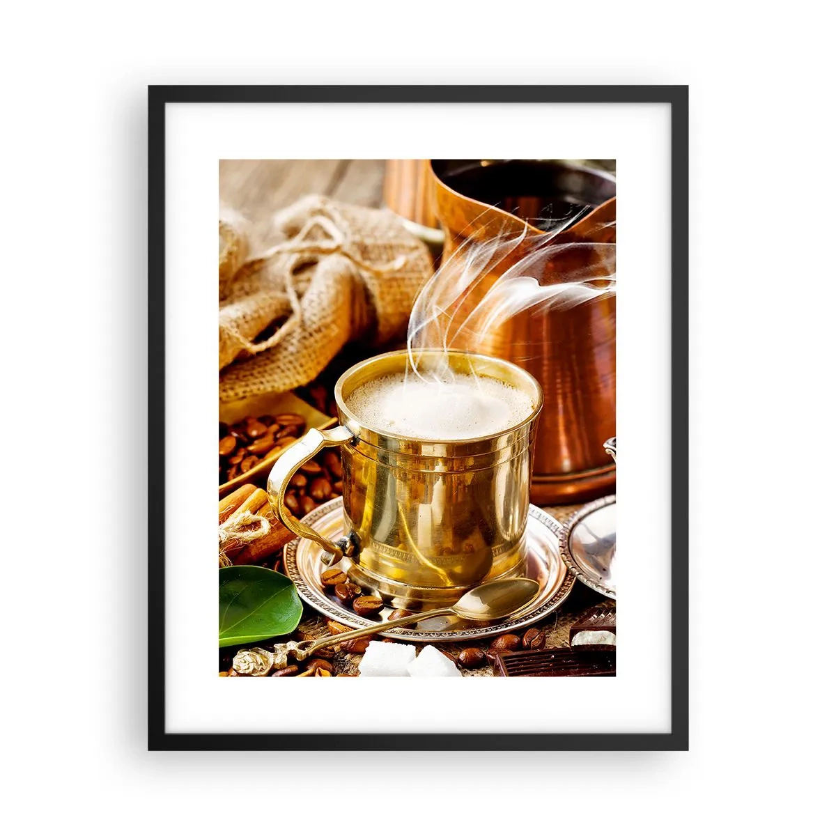 Affiche dans un cadre noir - Poster - Bonne journée! - 40x50 cm