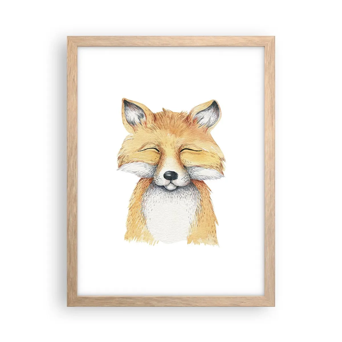 Affiche dans un chêne clair - Poster - Humeurs de renard - 30x40 cm