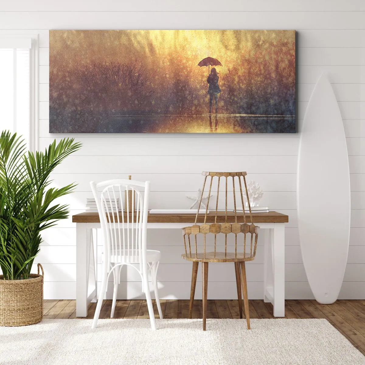 Impression sur toile - Image sur toile - Je sens que quelqu'un me regarde - 100x40 cm