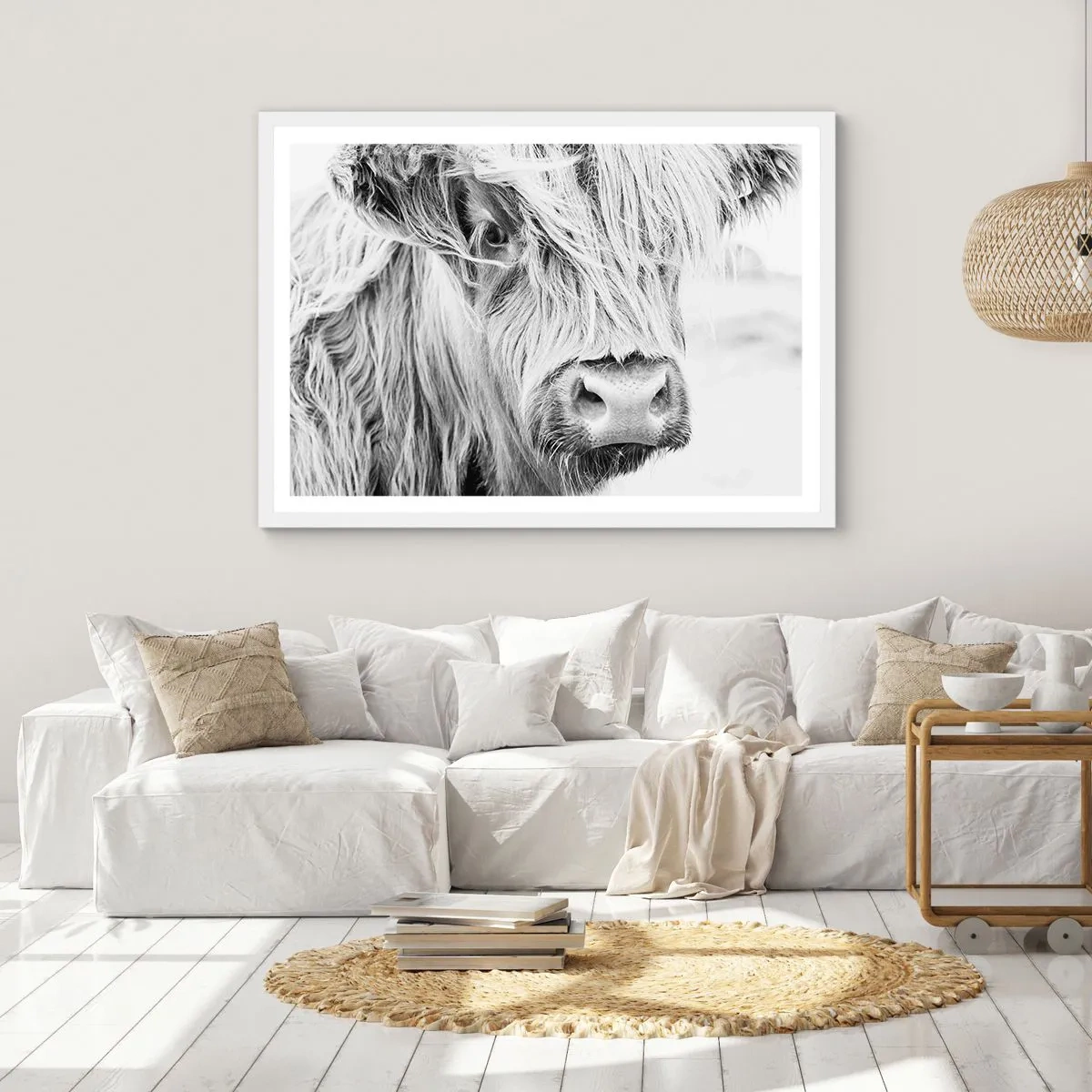 Affiche dans un cadre blanc - Poster - Sauvagerie écossaise - 70x50 cm