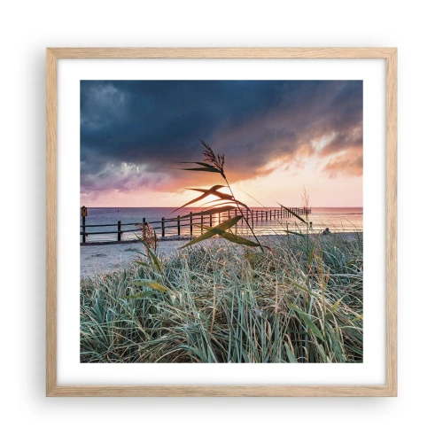 Affiche dans un chêne clair - Poster - Ça ne passe pas avec le vent - 50x50 cm
