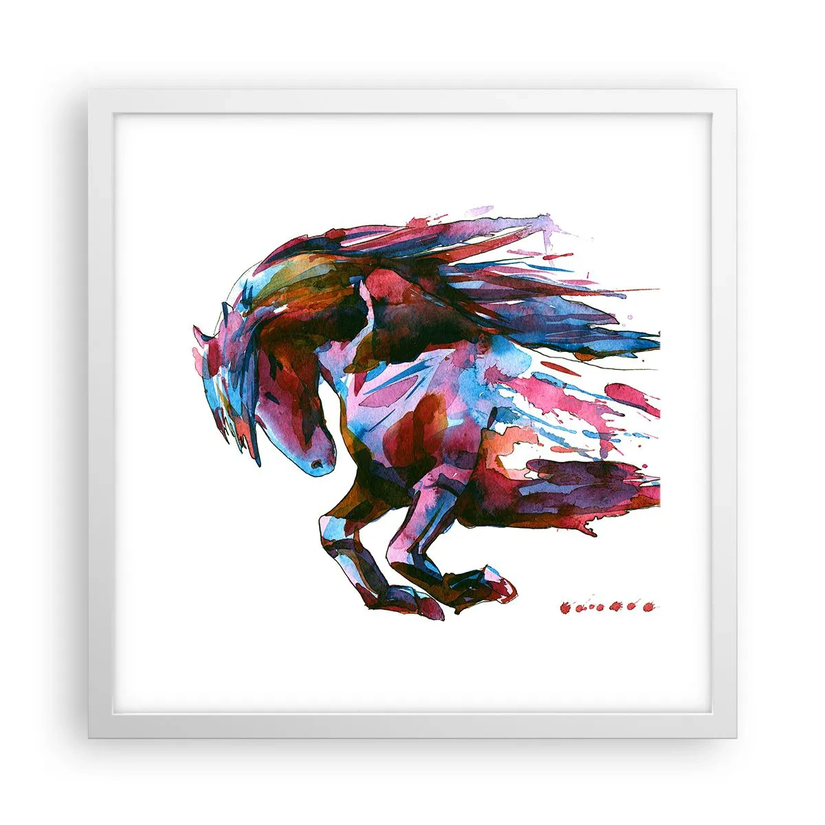 Affiche dans un cadre blanc - Poster - Dans le ravissement - 40x40 cm