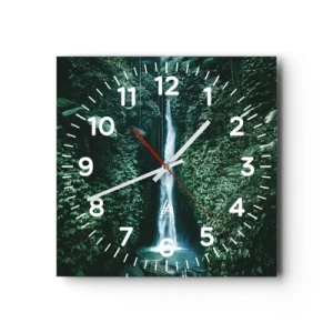 Horloge murale - Pendule murale - Fontaine tropicale - 40x40 cm
