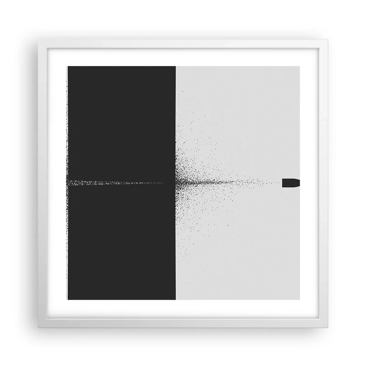 Affiche dans un cadre blanc - Poster - Droit au but - 50x50 cm