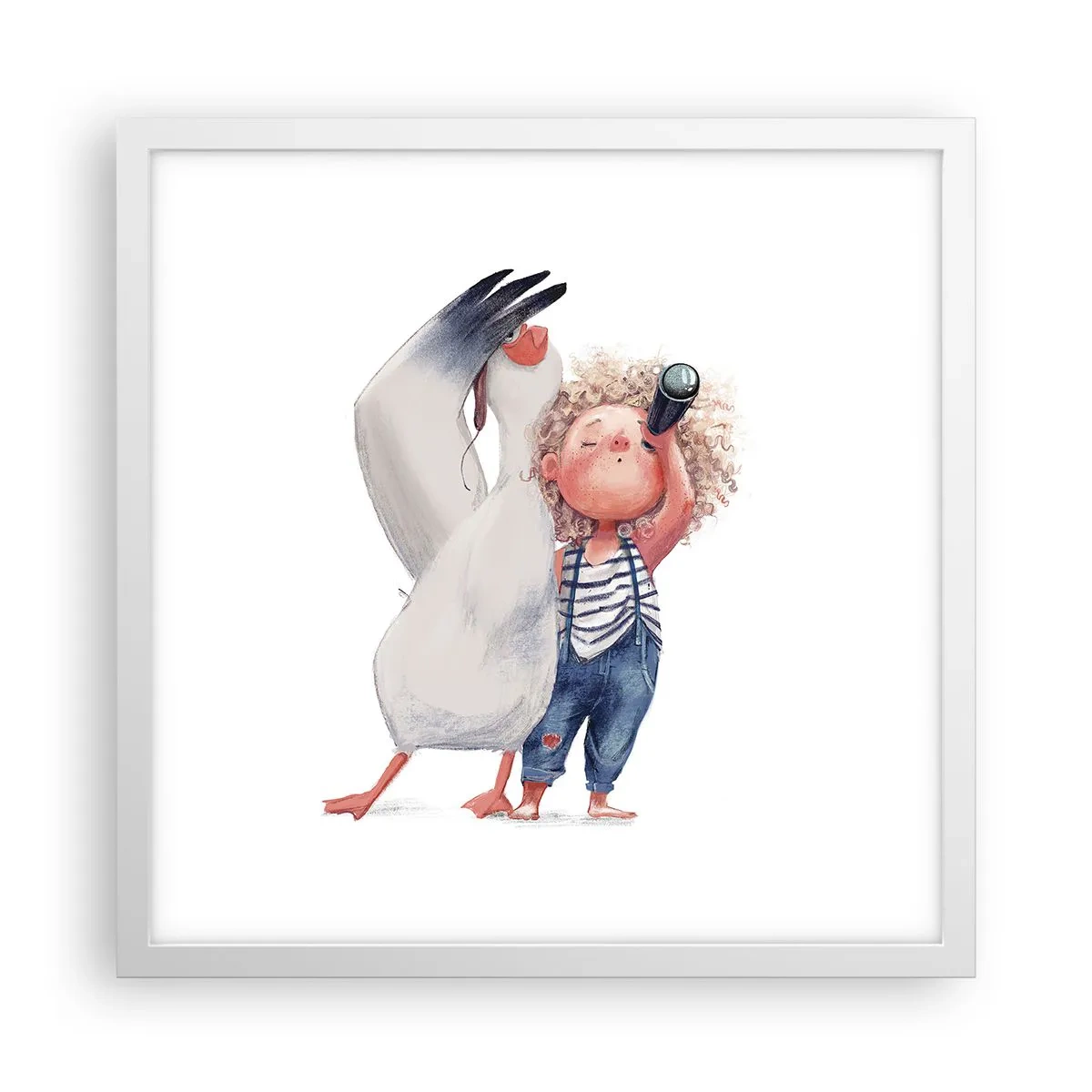 Affiche dans un cadre blanc - Poster - Plan de grand voyage - 40x40 cm