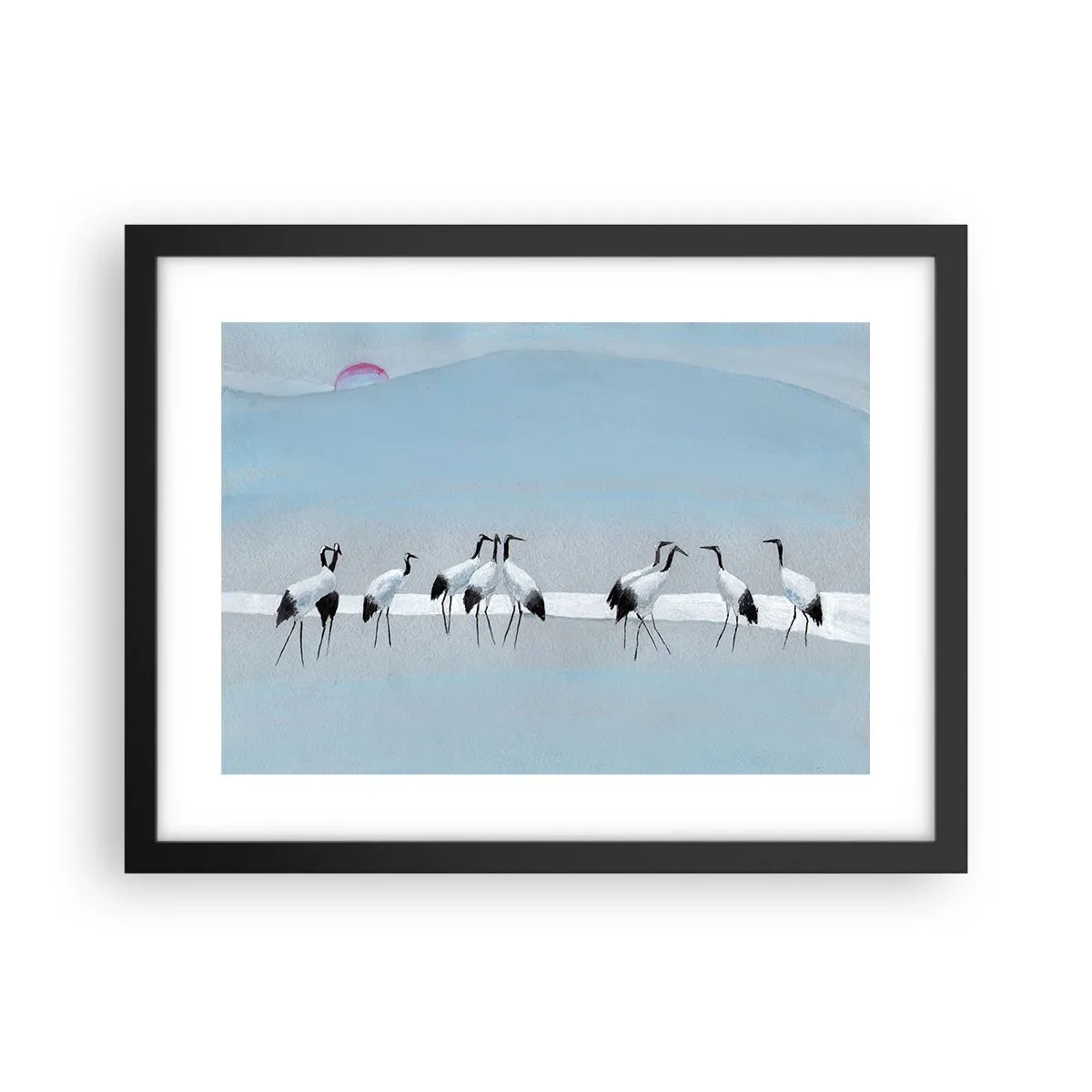 Affiche dans un cadre noir - Poster - Après une chaude journée - 40x30 cm