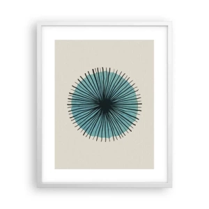 Affiche dans un cadre blanc - Poster - Rayonnant dans l'azur - 40x50 cm