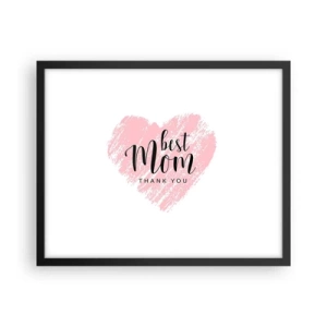 Affiche dans un cadre noir - Poster - Toujours au bon moment - 50x40 cm