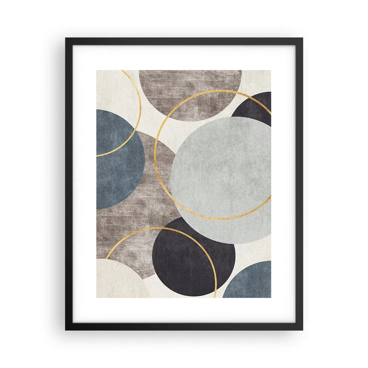 Affiche dans un cadre noir - Poster - Cercles sur cercles - 40x50 cm