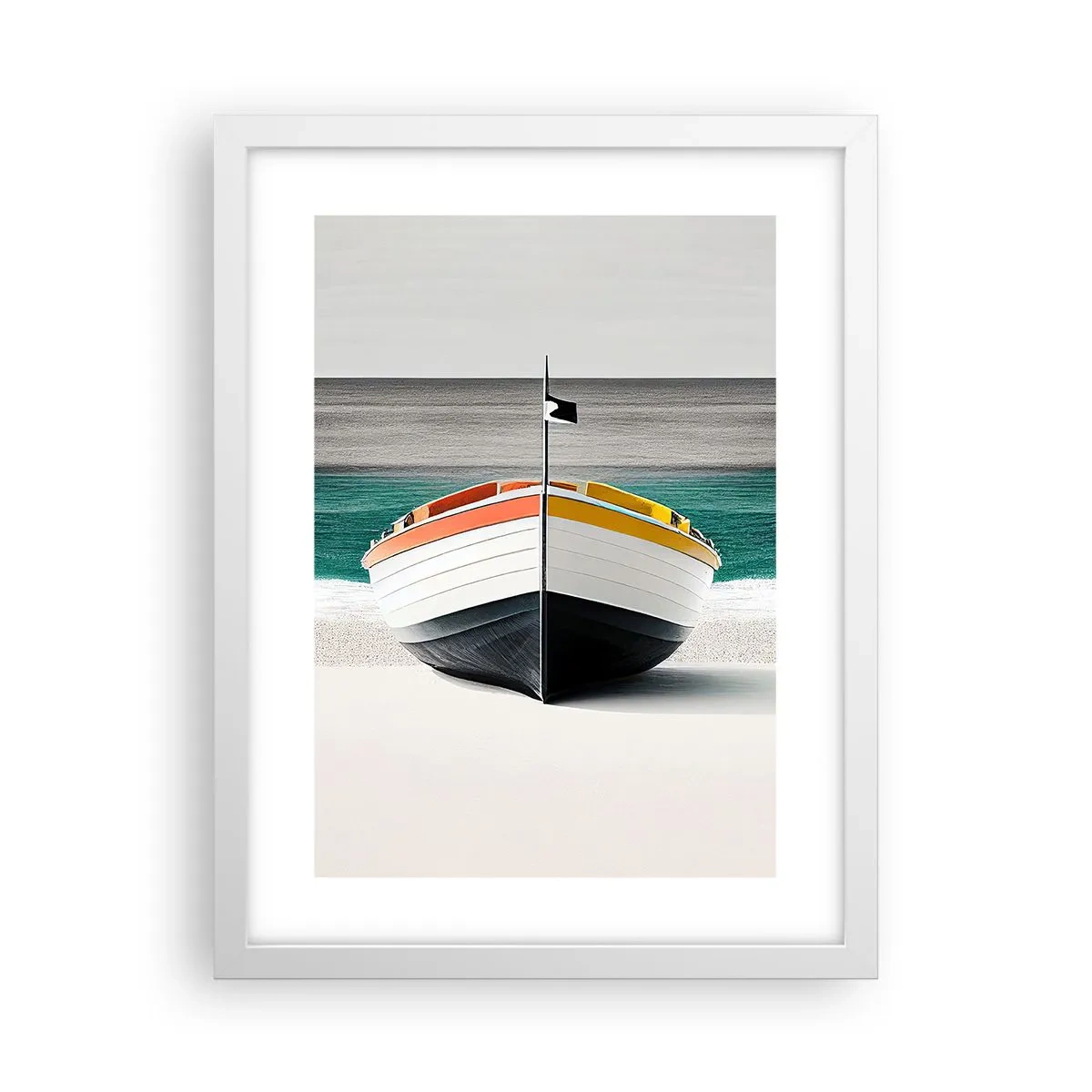 Affiche dans un cadre blanc - Poster - A sa place - 30x40 cm