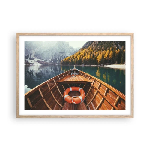 Affiche dans un chêne clair - Poster - Escapade en montagne - 70x50 cm