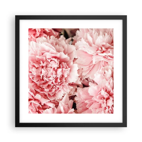 Affiche dans un cadre noir - Poster - Rêve rose - 40x40 cm