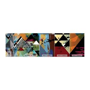 Échantillon de Papier Peint Autocollant Deluxe Sticker - Comme c'est facile - Abstraction, Morceau, Graphique - 100x30 cm