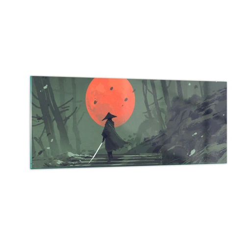 Impression sur verre - Image sur verre - Guerrier de la lune rouge - 100x40 cm