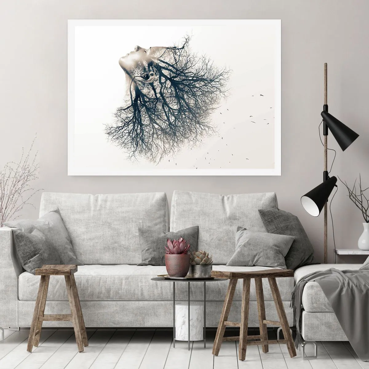 Affiche - Poster - Écouter le murmure des arbres - 91x61 cm