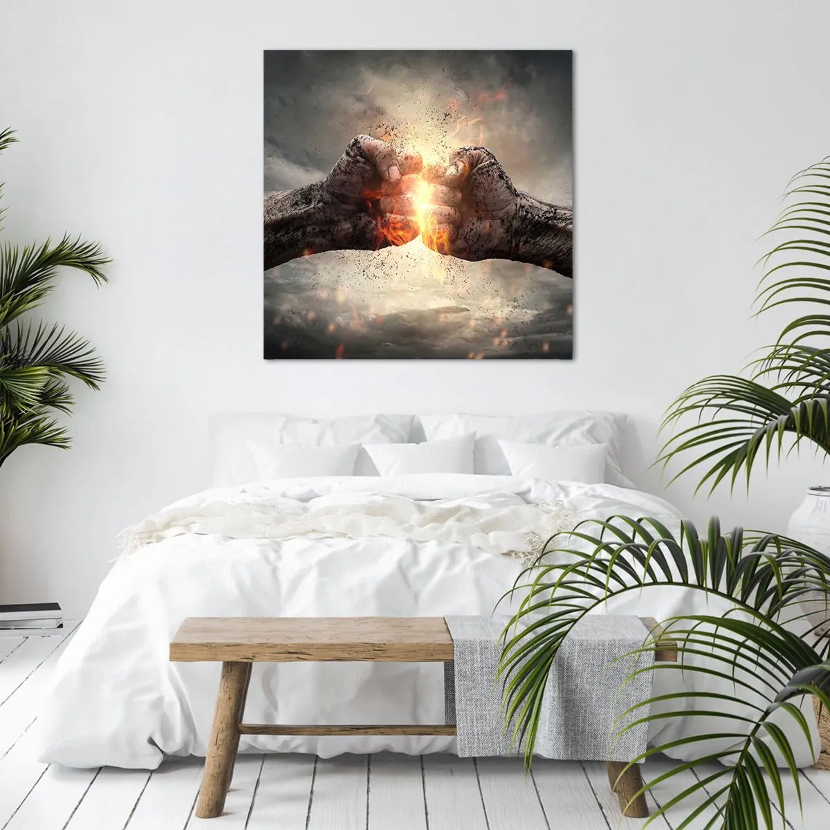 Impression sur toile - Image sur toile - Lève-toi pour le combat - 40x40 cm