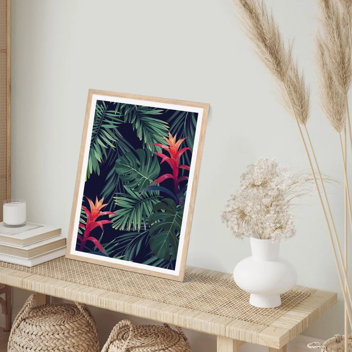 Affiche dans un chêne clair - Poster - immergé dans la nature - 70x100 cm