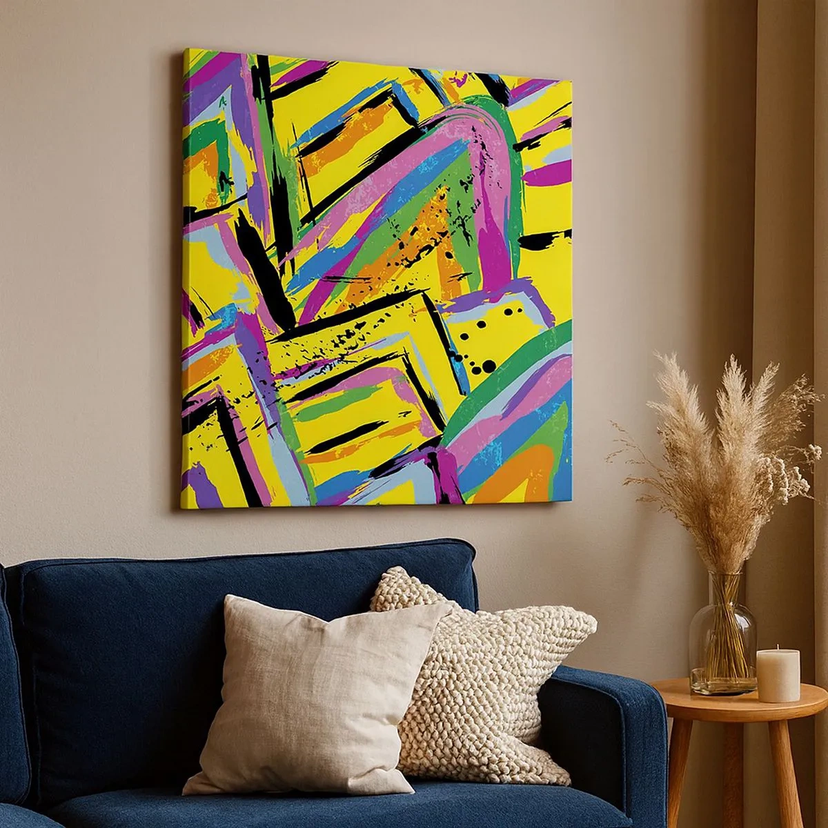 Impression sur toile - Image sur toile - Jusqu'à ce qu'il crie de joie - 30x30 cm