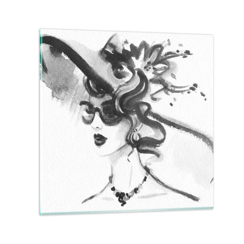Impression sur verre - Image sur verre - Une dame de caractère - 40x40 cm