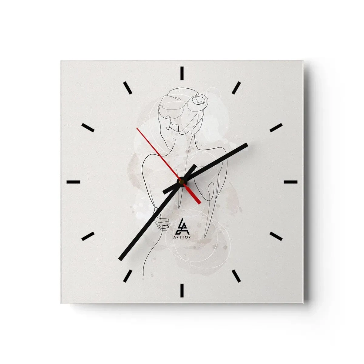 Horloge murale - Pendule murale - Comme un instrument sensible - 40x40 cm