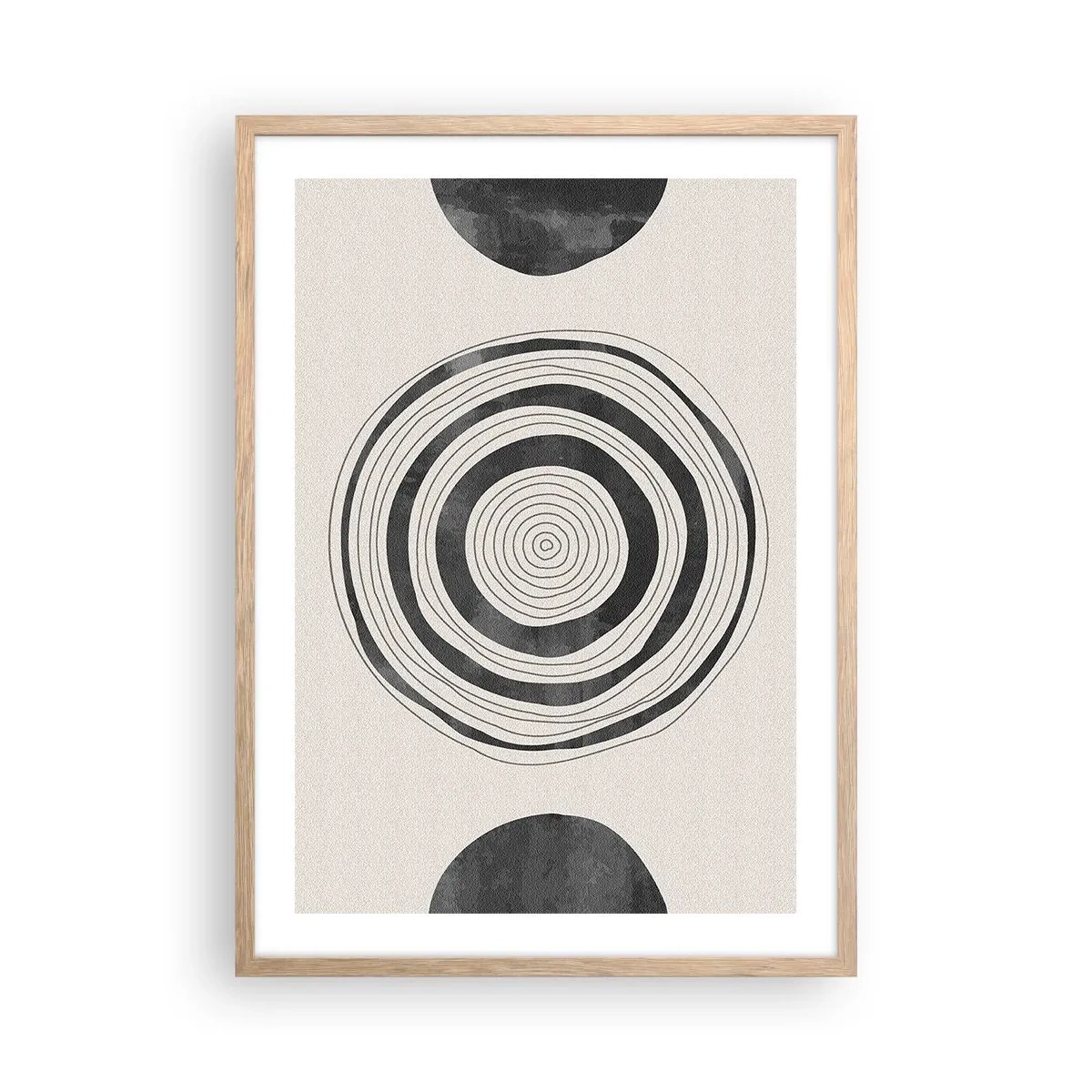 Affiche dans un chêne clair - Poster - Ce qui est important c'est ce qu'il y a entre les deux - 50x70 cm