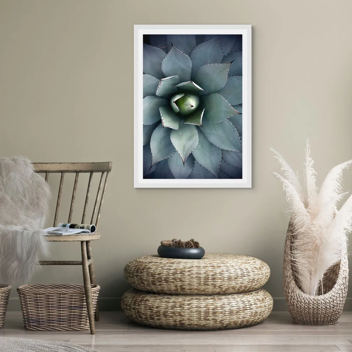 Affiche dans un cadre blanc - Poster - Wabi et observe - 40x50 cm