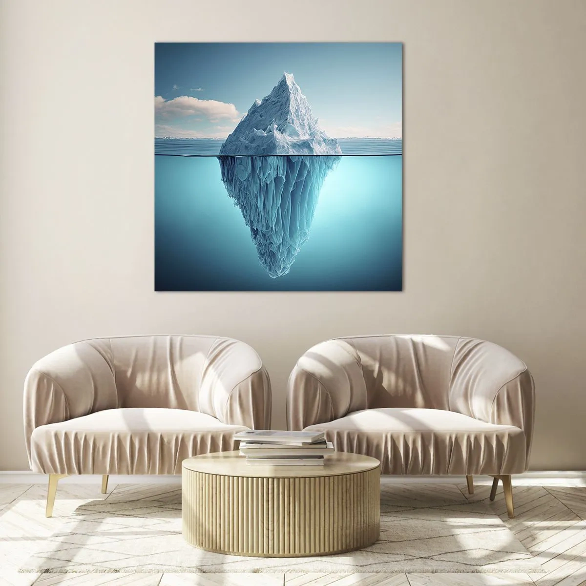 Impression sur verre - Image sur verre - Reine de Glace - 70x70 cm
