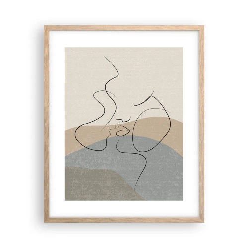 Affiche dans un chêne clair - Poster - Comme un coup de pinceau - 40x50 cm