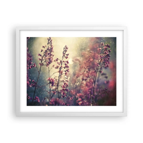 Affiche dans un cadre blanc - Poster - Jardin secret - 50x40 cm