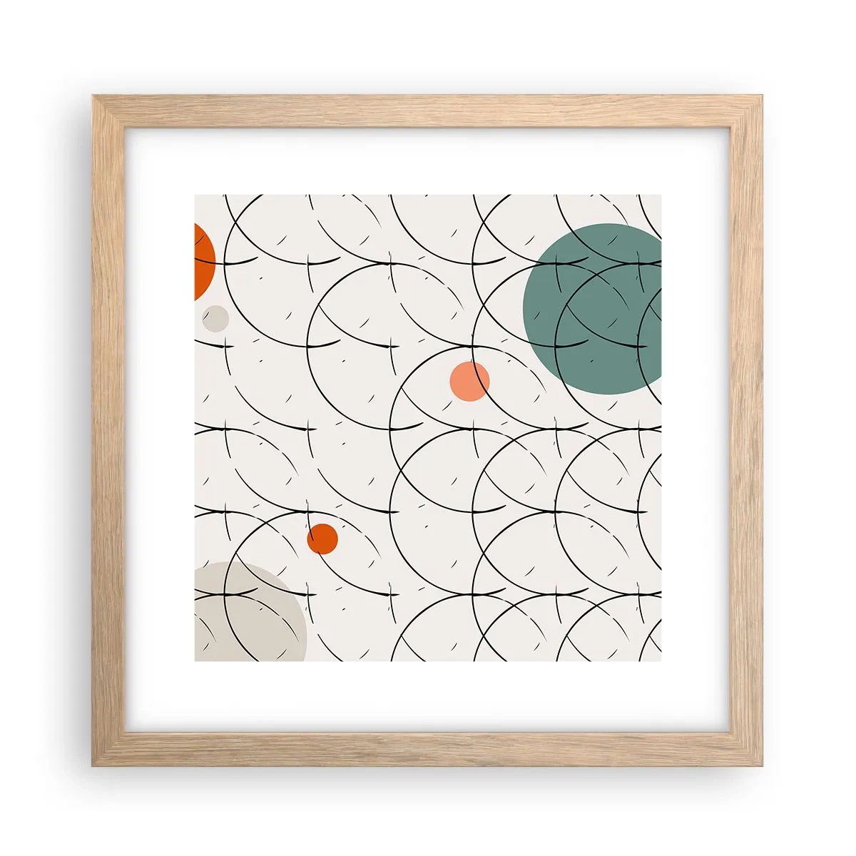 Affiche dans un chêne clair - Poster - Dans l'esprit pop art - 30x30 cm