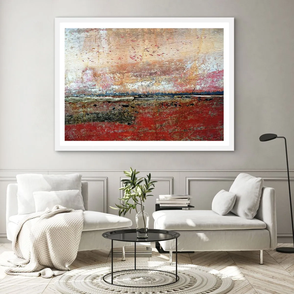 Affiche dans un cadre blanc - Poster - C'est peut-être la mer - 50x40 cm