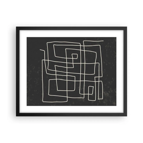 Affiche dans un cadre noir - Poster - Pas aussi simple - 50x40 cm