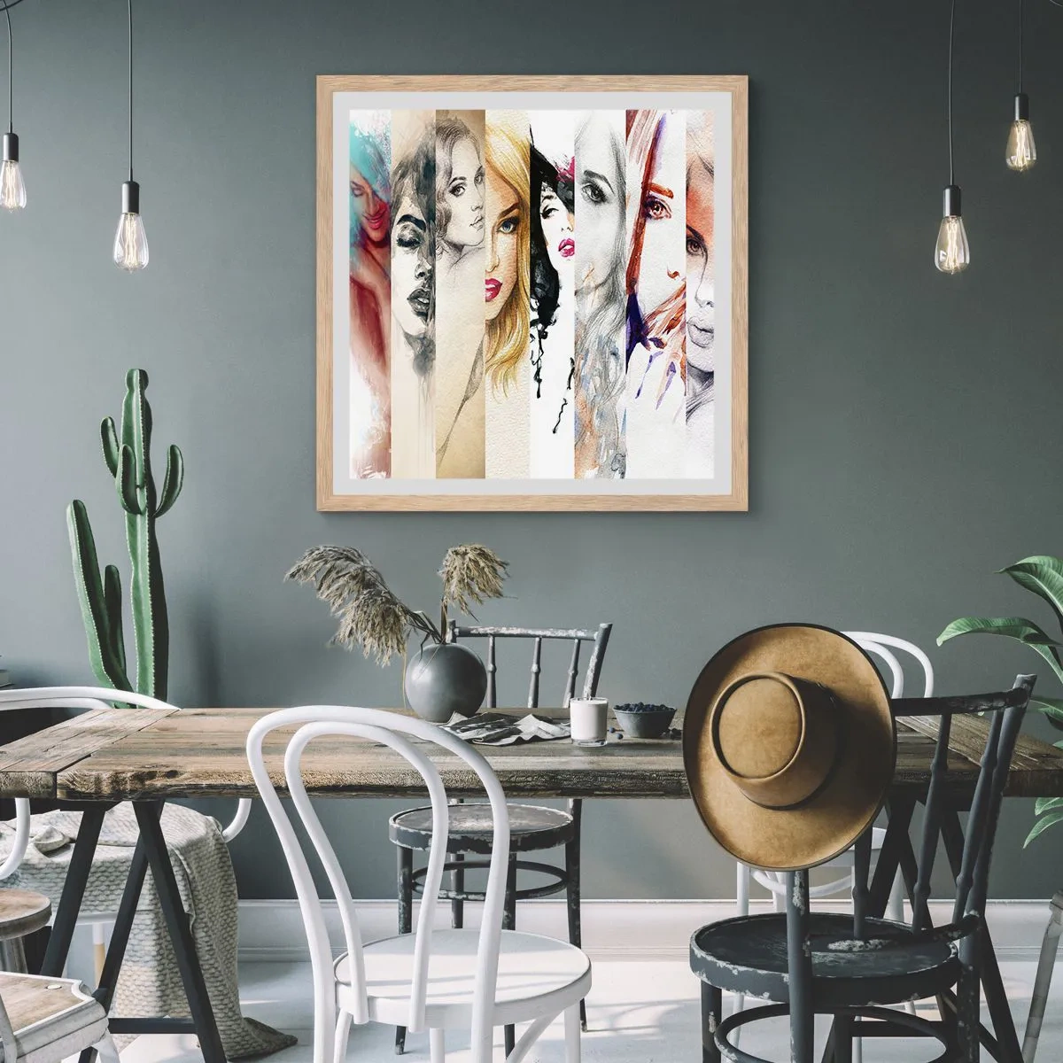 Affiche dans un chêne clair - Poster - Et c'est toujours TOI - 40x40 cm